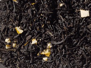Schwarzer Tee Orange mit Schalen